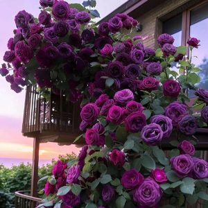 Роза Плетистая Плум Пэшн купить по цене от 610р. в интернет-магазине «Посадика» с доставкой почтой в в Котельниковое и по всей России – [изображение №1].